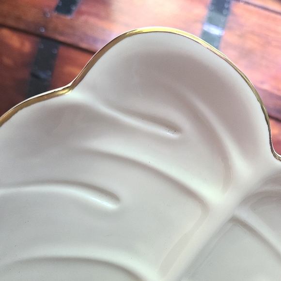 ๐2xHP๐ NWT Tabitha Brown x Target Cream & Gold Leaf Plate - Picture 7 of 8